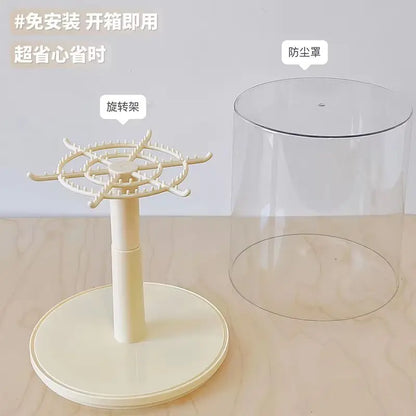 Labubu Pendant Display Box Rotating Transparent Labubu Doll Handmade Blind Box Storage Display Rack Decoration In Stock