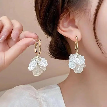 925 Silver Needle Blue Purple Butterfly Long Tassel Earrings For Women Jewelry 2025 Trending New Korean Crystal Drop Earrings