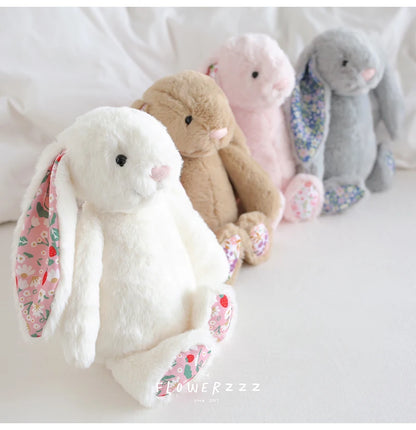 30cm ボニーラビット 花耳ぬいぐるみ 漫画ぬいぐるみ ウサギ人形 子供部屋装飾 おもちゃ 柔らかい 女の子への誕生日プレゼント