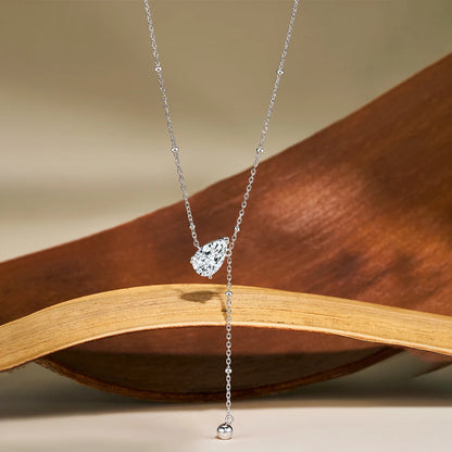 1.5/3Carat Waterdrop Moissanite Pendant Necklace For Woman Gra Certified Pear Cut Solitaire Diamond Drop Neckchain S925 Silver