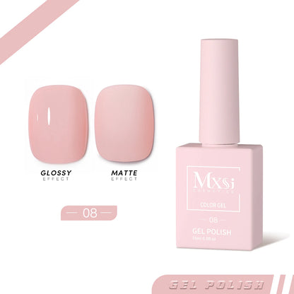 Mxsi 15ml ジェルネイルポリッシュ ネオンブラウン ロイヤルブルー レッドグリーン パスタルヌード ネイルアートワニス ジェルラッカー トップコート UVジェルネイル 未セット