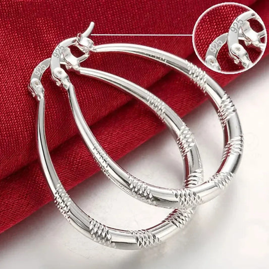 fashion wholesale beautiful 925 Sterling silver Earring for women classic charm Jewelry cute lady wedding party
