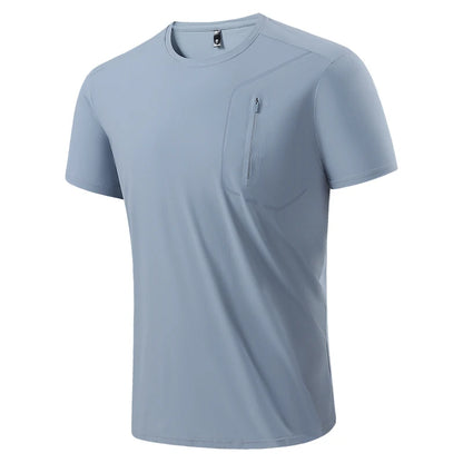 76% Nylon Quick Dry Sport Fashion T Shirt Men'S 2025 Short Sleeves Summer Casual Black OverSize Top Tees GYM Tshirt Clothes