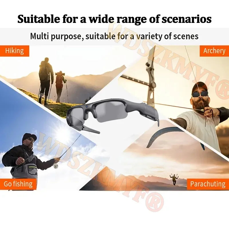 1080P HDビデオレコーダー WIFIアプリ対応 アウトドアスポーツDVカメラ、スマートグラス、広角170°カメラ、スポーツカメラ、ライディング、スキー用