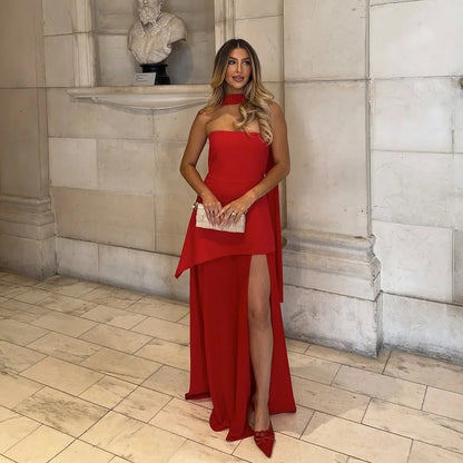 Suninheart Summer Long Dress Elegant 2025 New Arrivals Strapless Chiffon Dress with Scarf Sexy Party Dresses Women