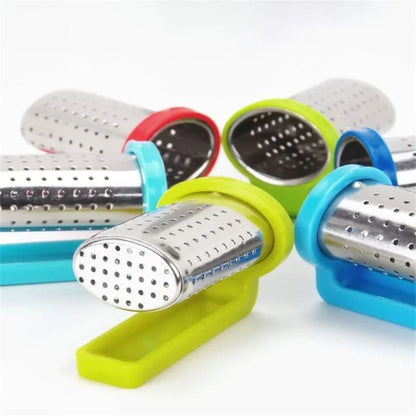 Stainless Steel Tea Infuser Kitchen Accessory Household Use Reusable Metal Makeup Brushes  Massage Kitchen Dining Bar Garden