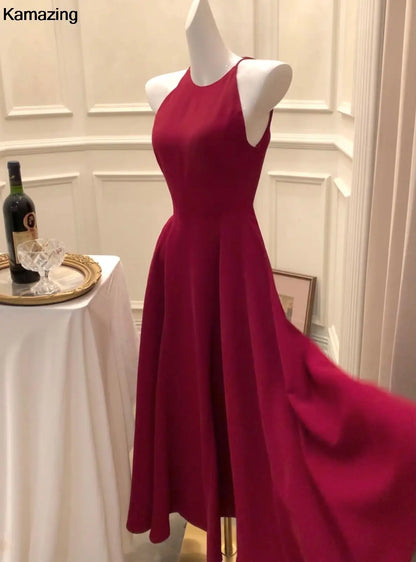 French Romantic A-line Party Dresses Women Elegant Sleeveless Birthday Graduation Midi Dress Summer New Fashion Mujers Robe