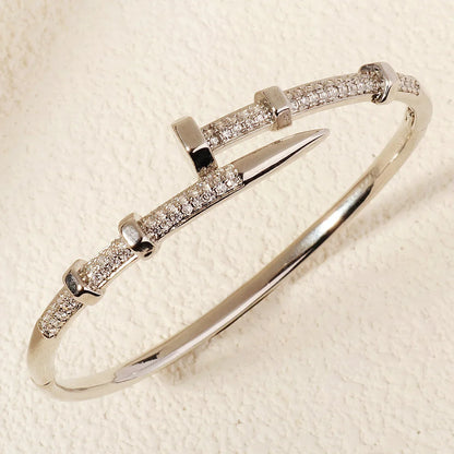 Female Jewelry Nail Bracelets Trendy Bracelet Zircon Screw Bracelet For Women Everyday Party Festive Jewelry As Gifts