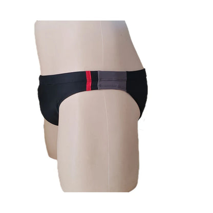 BOYTHOR  Men's Swimming Briefs Patchwork Color Contrast Craft Lace-up Beach Swimming Briefs