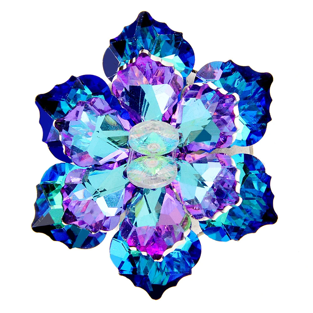CINDY XIANG Shining Crystal Flower Brooches For Women Handmade Winter Fashion Pin 20 Colors Available Party Accessories