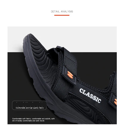 Men Sandals Summer Leisure Beach Holiday Sandals Men Shoes 2023 New Outdoor Sneakers Male Retro Comfortable Casual Sandals Men