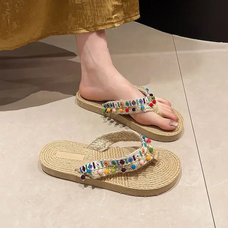 Woman Slippers Low Heel Shoes For Women On Beach Sandals Non Slip Slides Wholesale Bulk Sale Unique Comfortable And Elegan Price