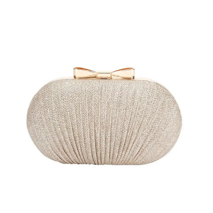 Wedding Bridal Clutch Handbag Women Evening Party Bag Chain Shoulder Bags Elegant Rhinestones Egg Shape Banquet Clutch Purse