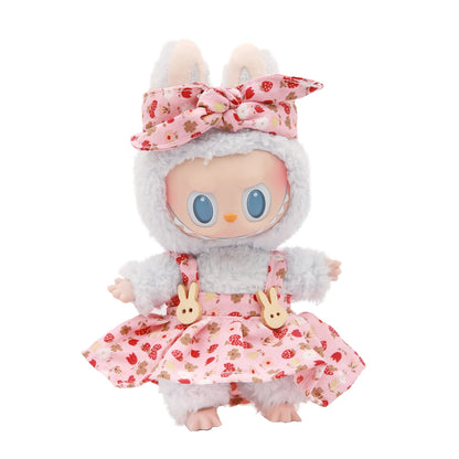 labubu 17cmぬいぐるみ用ドールベッド家具 衣装アクセサリー 女の子のおもちゃ 誕生日・クリスマスギフト