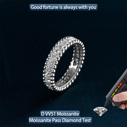 S925 Silver Ful Moissanite 2.5mm Ring GRA Certified Plated 18k D Color VVS1 Diamond Wedding Party Rings Women Exquisite Jewelry