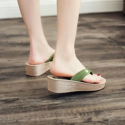 Woman Slippers Height Shoes For Women Thick Slides Platform Sandals Elegant And Fashionable Stylish Novelties But Cheap 39