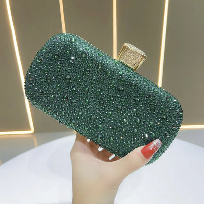 Luxury Shiny Evening Clutch Bag for Women Elegant Glamorous Party Purse Fashion Designer Handbag Glitter Prom Wedding Clutch