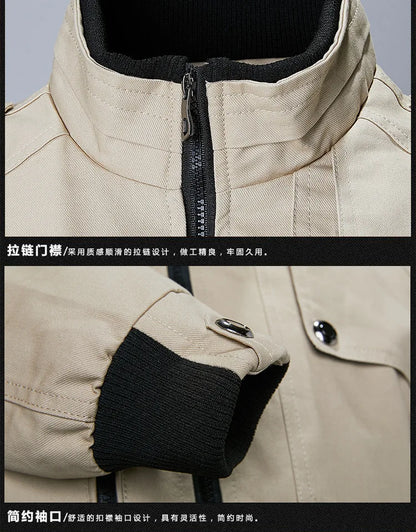 Men's Jacket Casual Fashion Outer Jacket Men's Jacket Men's Spring Autumn 2022 New Stand Up Slim Military Bomber Jacket Men