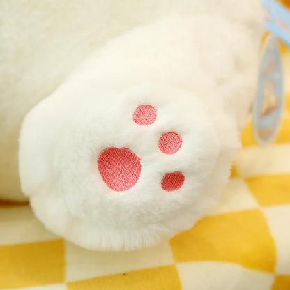 巨大な怠け者のウサギの人形 柔らかいぬいぐるみ かわいい白いウサギの動物のおもちゃ 赤ちゃんの睡眠枕 クッション 子供 女の子 誕生日プレゼント かわいい装飾