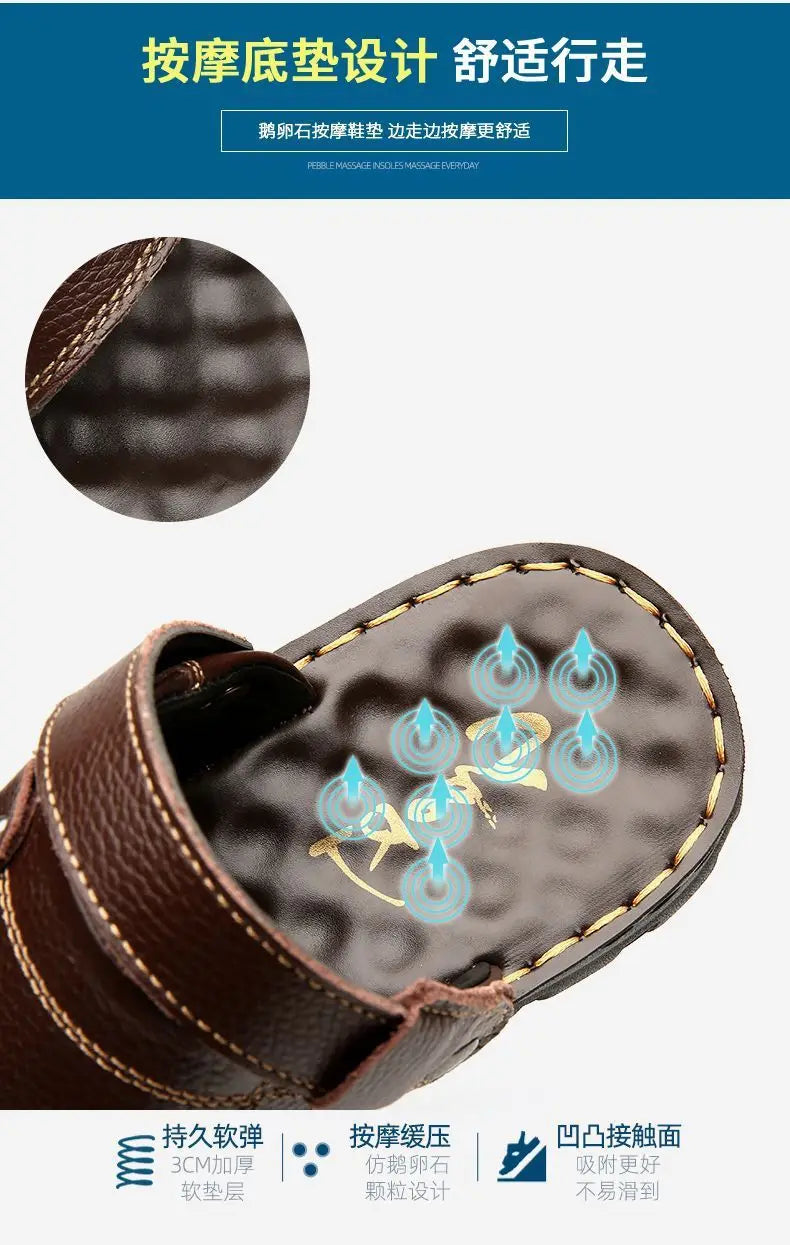 2025 New Men's Sandals for Men's Summer, Dual use for Cooling, Soft soled Exterior, Middle aged, Dad's Shoes, Elderly Shoes