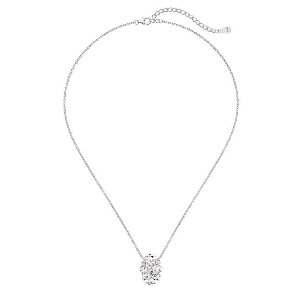 オーバルカット 1-4CT Dカラー モアサナイト ネックレス レディース S925 スターリングシルバー ウェディング ダイヤモンド ペンダント ネックチェーン パーティー ギフト ジュエリー