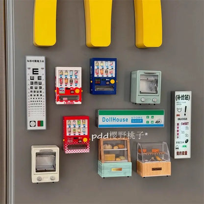 3d Fridge Magnets Magnetic Fridge Sticker Simulation Mini Appliances Model Refrigerator Sticker Ornaments Fridge Diy Decoration