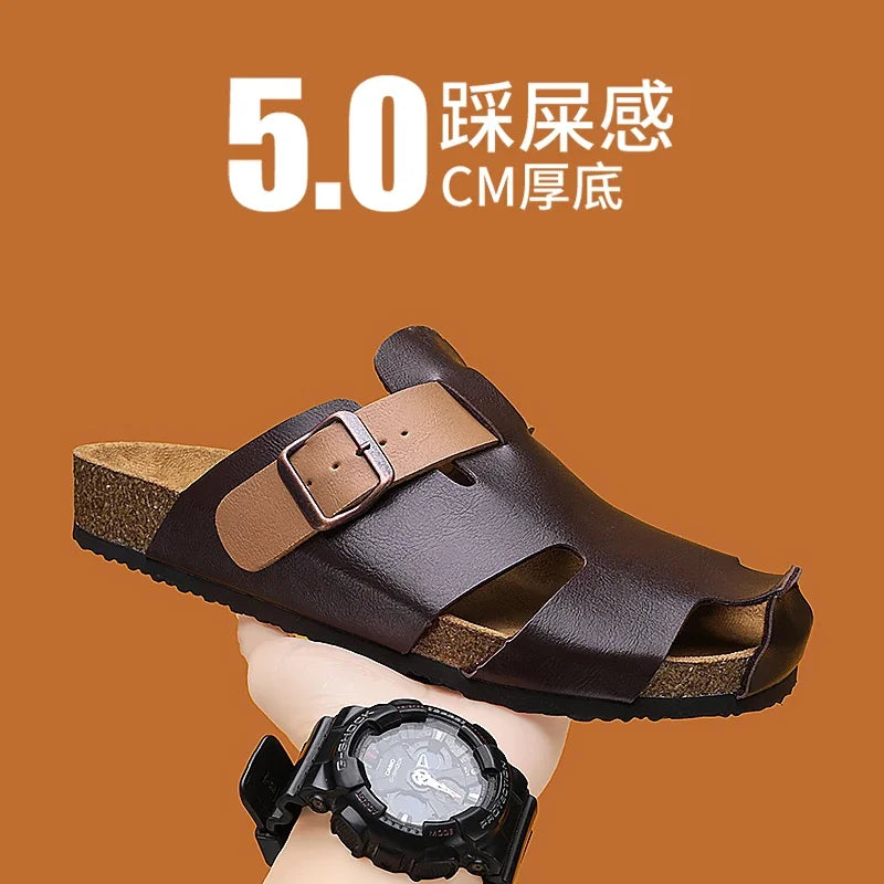 Fashion designer sandals for men-High quality beach shoes comfy non-slip slides luxury slippers free shipping