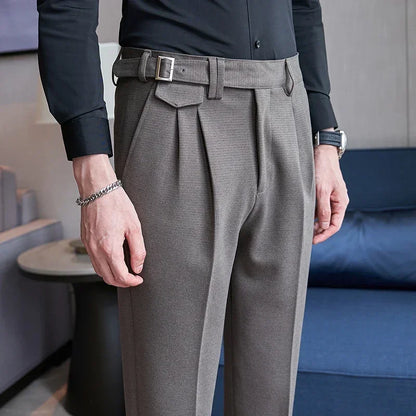 Men's Suit Pants, Fashion Slim Dress Trousers ,White Black Blue Green Pantalones Hombre Fall/Winter Male Pant, 2025 New