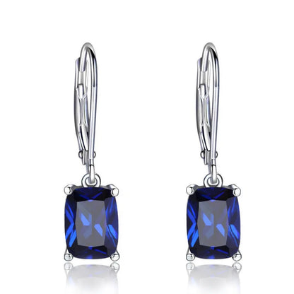 Valuable Lab Emerald Diamond Dangle Earring Jewelry 925 Sterling silver Party Wedding Drop Earrings for Women Engagement Gift
