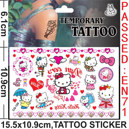 Sanrio series Tattoo Stickers Waterproof Cute Sticker Anime Birthday Party Supplies Decoration For Kids Women Men Gift