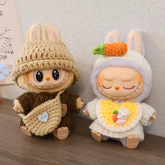 Labubu Clothes For 15/17cm Labubu Plush Idol Doll Sweater Series Clothing Accessories Gift