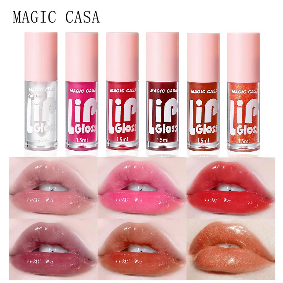 MAGIC CASA 6個/セット 小瓶 ハイドレーティング ジェリー リップオイル 長時間保湿 滑らかに輝くリップ ハイドレーティング リキッド