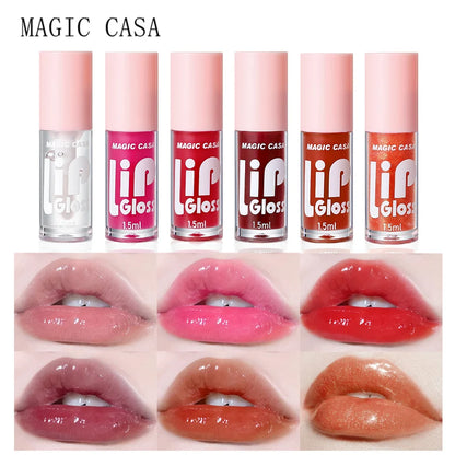 MAGIC CASA 6個/セット 小瓶 ハイドレーティング ジェリー リップオイル 長時間保湿 滑らかに輝くリップ ハイドレーティング リキッド