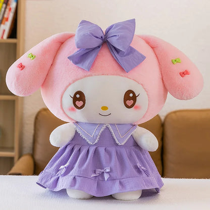 50/60/80cm Big Size Sanrio Kuromi My Melody Cartoon Anime Plush Stuffed Doll Cute Room Plushies Bolster Children's Holiday Gifts