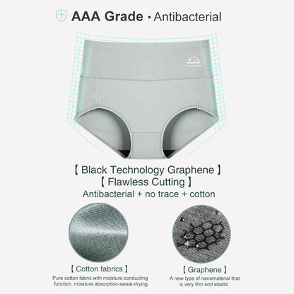 5PCS/Set M-XXXL High Waist Pure Cotton Panties Women Briefs Underwear Girls Panties Cotton Crotch Female Lingerie