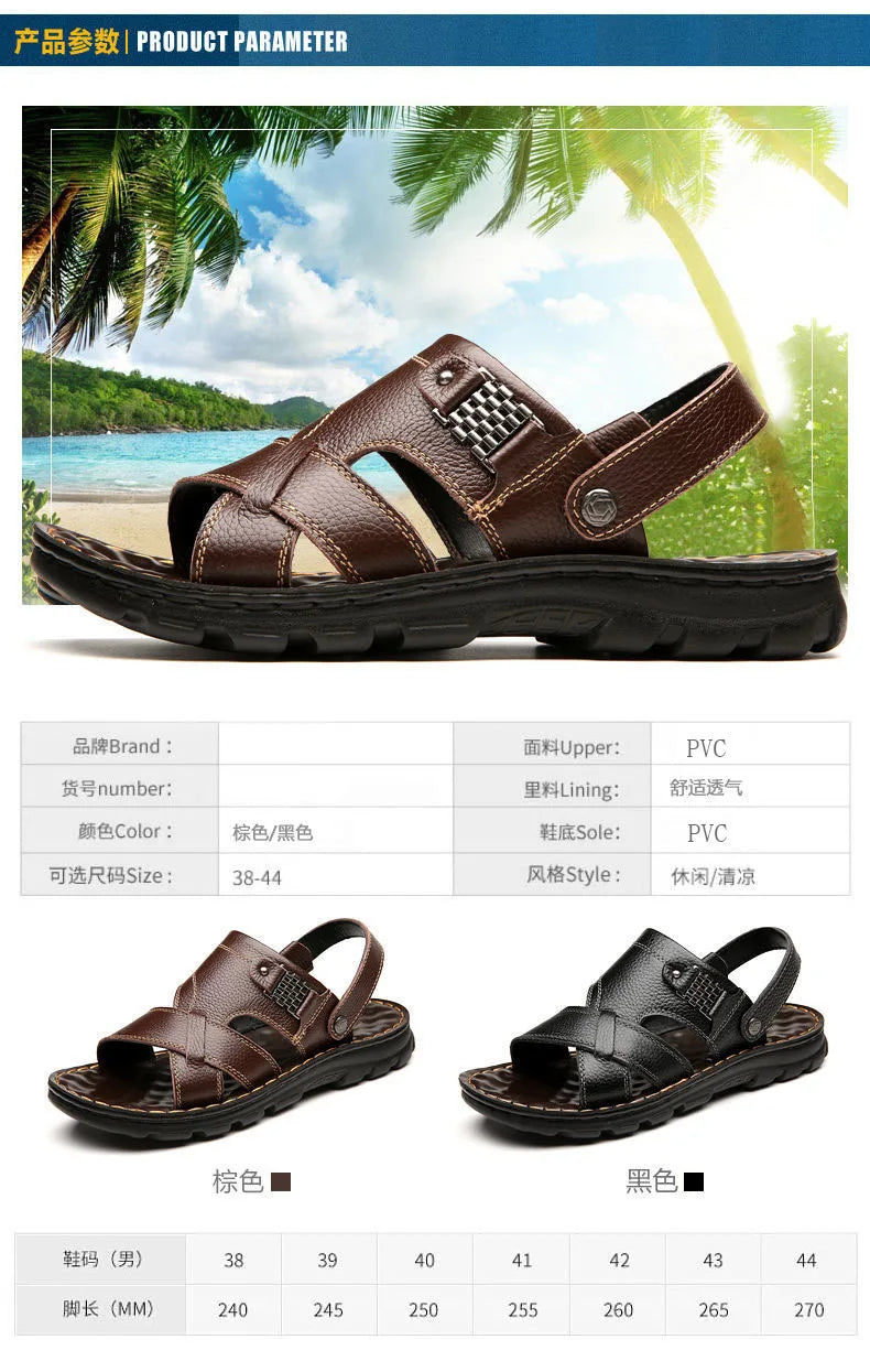 2025 New Men's Sandals for Men's Summer, Dual use for Cooling, Soft soled Exterior, Middle aged, Dad's Shoes, Elderly Shoes
