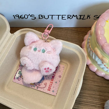 かわいいソフトぬいぐるみの小さな猫のキーホルダーぬいぐるみバッグ車のペンダントキーチェーンDIY小物子供用ぬいぐるみおもちゃ