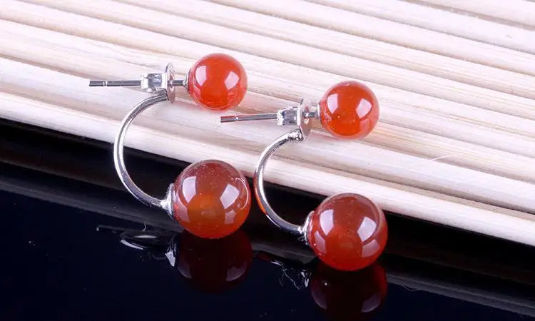 Natural Stone Stud Earrings For Women Silver Color Plated Earing Oorbellen Earings brinco Jewelry Gift earring Wholesale 2025