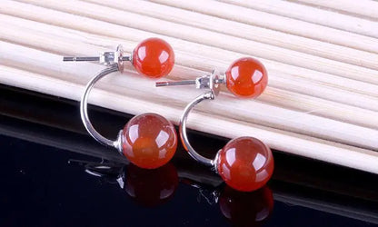 Natural Stone Stud Earrings For Women Silver Color Plated Earing Oorbellen Earings brinco Jewelry Gift earring Wholesale 2025