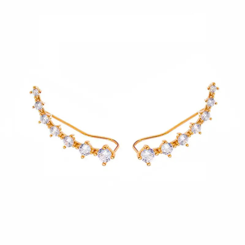 Korean Fashion Seven Star Zircon Earrings For Women Jewelry 2025 Trending New Luxury Women's Crystal Stars Stud Earrings Gifts