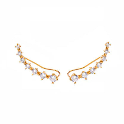 Korean Fashion Seven Star Zircon Earrings For Women Jewelry 2025 Trending New Luxury Women's Crystal Stars Stud Earrings Gifts