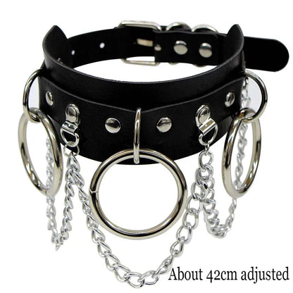 Woman Black Bat Punk Choker Collar Necklace Sexy PU Leather Heart Lock Key Spike Gothic Cosplay Accessories Party Jewelry New