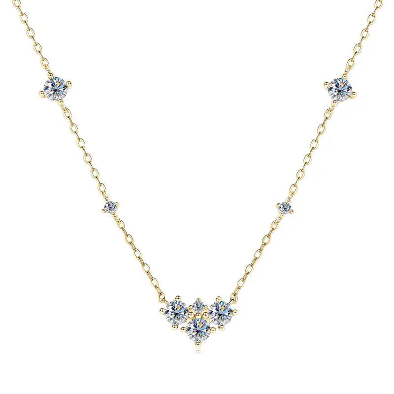 RAPRGOLD GRA認定 フルラウンド モアサナイト ダイヤモンド ペンダント ネックレス レディース S925スターリングシルバー ファインジュエリー ギフト コラレス