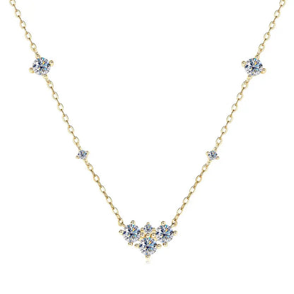 RAPRGOLD GRA認定 フルラウンド モアサナイト ダイヤモンド ペンダント ネックレス レディース S925スターリングシルバー ファインジュエリー ギフト コラレス