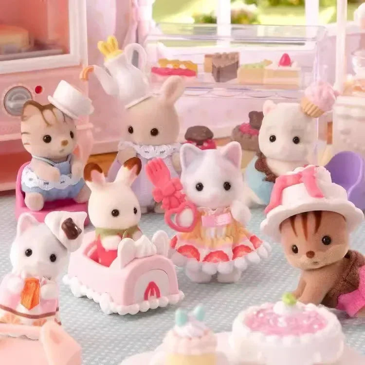 シルバニアファミリー ベビー ショッピング ケーキ パーティー 森 カスタム ブラインドボックス ベビーミニおもちゃ かわいい テルヌリンコレクション 誕生日ギフト