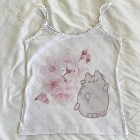 Y2k Emo Printing Trashy Gothic Baby Tank Women Female Clothing 90s Vintage Punk Woman Vest Summer 2000s Slim Sexy Crop Tops
