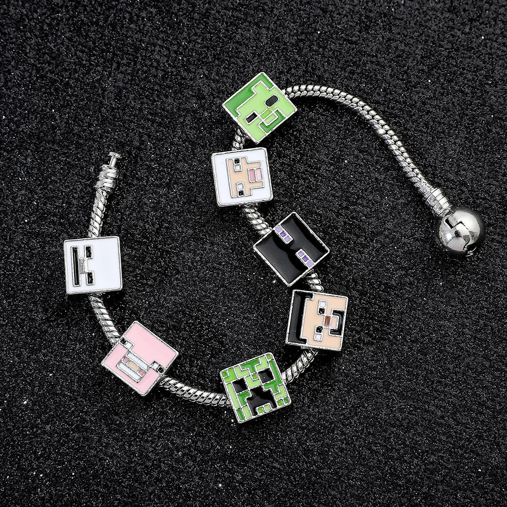 Fashion Beads Bracelet Square Cartoon Sheep Beads Bangle Hand Chain for Men Women Kawaii Accessories Jewelry