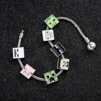 Fashion Beads Bracelet Square Cartoon Sheep Beads Bangle Hand Chain for Men Women Kawaii Accessories Jewelry