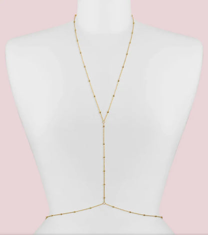 Stainless Steel Simple and fashionable bead wasit chain Bohemian women's body chain Sexy Beach Wedding Accessories Women Bra Cro
