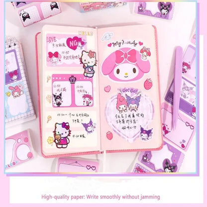 Kuromi Pull Tab Sticky Notes Cute Cartoon Memo Pads With Strong Adhesive Kawaii Stationery For Journal Planner School Supplies